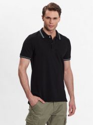 Geox Polo Piquet M3510A-T2649 F9000 Czarny Regular Fit. Czarne koszulki polo męskie Geox, m, bez wzorów, z bawełny, bez kołnierzyka, bez ramiączek. Za 259.99 zł.