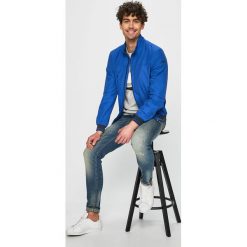 Geox - Kurtka. Niebieskie kurtki męskie Geox, m, bez wzorów, z bawełny, bez ramiączek, bez kaptura. W wyprzedaży za 399.90 zł.