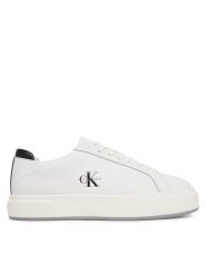 Calvin Klein Sneakersy Basket Cupsole Laceup Lth Ml YM0YM01460 Biały. Białe buty sportowe na co dzień męskie Calvin Klein, m, bez wzorów, ze skóry, bez ramiączek, bez kaptura. Za 389.99 zł.
