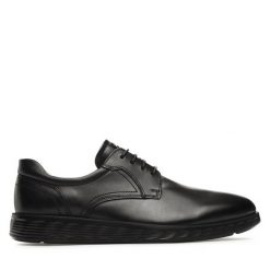 Półbuty ECCO. Czarne eleganckie półbuty męskie ecco, wizytowe, bez obcasa, bez zapięcia. Za 499.99 zł.