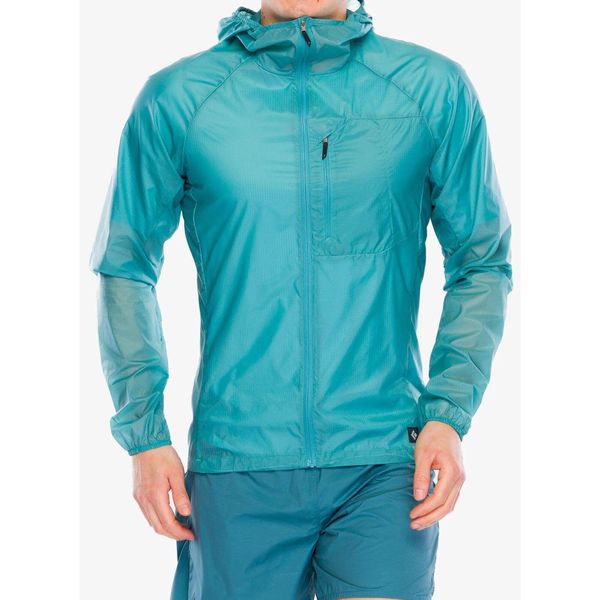 Kurtka do biegania Black Diamond Distance Wind Shell. Niebieskie kurtki męskie Black Diamond, bez wzorów, bez kaptura, do biegania. Za 493.49 zł.