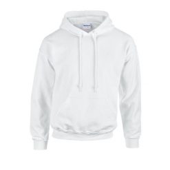 Bluza Z Kapturem Dla Dorosłych Unisex Heavy Blend. Białe bluzy nierozpinane męskie GILDAN, m, bez wzorów, bez ramiączek, z kapturem. Za 73.99 zł.