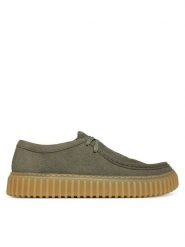 Clarks Półbuty Torhill Lo 26184642 Zielony. Zielone codzienne półbuty męskie Clarks, bez wzorów, ze skóry, bez obcasa, bez zapięcia. Za 399.99 zł.