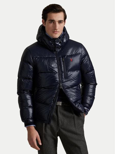 Polo Ralph Lauren Kurtka puchowa 710968281002 Granatowy Regular Fit. Niebieskie kurtki męskie Polo Ralph Lauren, l, bez wzorów, z puchu, bez ramiączek, bez kaptura. Za 1,949.00 zł.