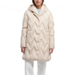 Kurtka GEOX W PLUMMERY Beżowy. Brązowe kurtki męskie Geox, bez wzorów, z tkaniny, sportowe, bez ramiączek, bez kaptura. Za 1,286.24 zł.