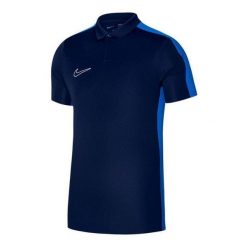 Męska Koszulka Polo Academy DriFIT. Niebieskie koszulki polo męskie Nike, m, bez wzorów, sportowe, bez kołnierzyka, bez ramiączek. Za 222.99 zł.