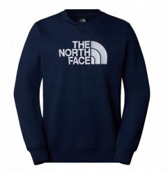 Bluza bez kaptura The North Face Drew Peak Crew - summit navy rozmiar: M. Niebieskie bluzy nierozpinane męskie The North Face, m, bez wzorów, bez ramiączek, bez kaptura. Za 317.19 zł.