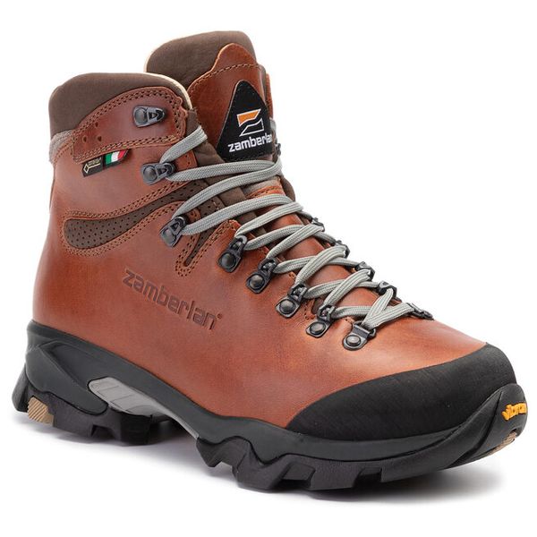 Trekkingi Zamberlan. Brązowe buty trekkingowe męskie Zamberlan, bez wzorów, z gore-texu, bez zapięcia, trekkingowe, gore-tex. Za 1,359.00 zł.