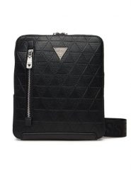 Guess Saszetka HMTOTE P6159 Czarny. Czarne saszetki męskie Guess, z aplikacjami, ze skóry. Za 369.99 zł.