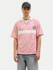 Jack & Jones Polo Retreat 12277379 Różowy Loose Fit. Czerwone koszulki polo męskie Jack & Jones, m, bez wzorów, z syntetyku, bez kołnierzyka, bez ramiączek. Za 79.99 zł.