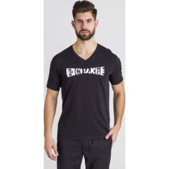 T-SHIRT Armani Exchange. Czarne t-shirty męskie Armani Exchange, l, bez wzorów, z bawełny, bez kołnierzyka, bez ramiączek. Za 125.30 zł.