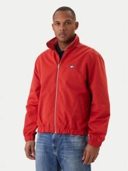 Tommy Jeans Kurtka przejściowa Essential DM0DM22720 Czerwony Regular Fit. Czerwone kurtki męskie Tommy Jeans, m, bez wzorów, z jeansu, bez ramiączek, bez kaptura. Za 529.99 zł.