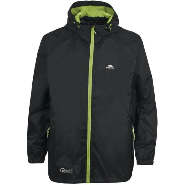 Kurtka Wodoodporna Unisex Dla Dorosłych Qikpac. Czarne kurtki męskie Trespass, na wiosnę, xs, bez wzorów, sportowe, bez ramiączek, bez kaptura. Za 120.99 zł.
