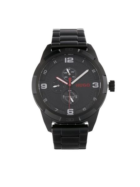 Hugo Zegarek Grip 1530279 Czarny. Czarne, analogowe zegarki męskie Hugo. Za 1,299.00 zł.