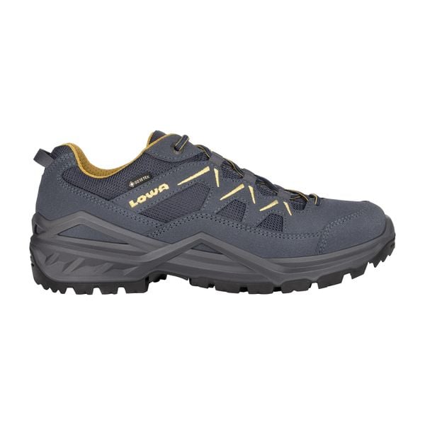Buty trekkingowe męskie Lowa Sirkos Evo Gtx. Niebieskie buty trekkingowe męskie Lowa, bez wzorów, z materiału, sportowe, bez obcasa, bez zapięcia. Za 949.99 zł.