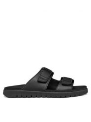 Geox Klapki U Flextride S U652JB 0009B C9999 Czarny. Czarne klapki i japonki męskie Geox, bez wzorów, ze skóry. Za 399.99 zł.