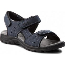 Sandały LANETTI - MS17008-1 Granatowy. Niebieskie sandały męskie Lanetti, z materiału. Za 79.99 zł.