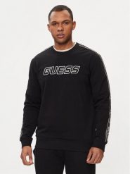 Guess Bluza Arlo Z4GQ24 K6ZS1 Czarny Regular Fit. Czarne bluzy nierozpinane męskie Guess, m, z aplikacjami, z bawełny, bez ramiączek, bez kaptura. Za 319.99 zł.