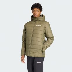 Kurtka z kapturem z ociepleniem Terrex Multi Essentials CLIMAWARM. Brązowe kurtki męskie ADIDAS, m, bez wzorów, z puchu, sportowe, bez ramiączek, z kapturem. Za 439.00 zł.