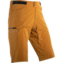 Spodenki rowerowe (+spodenki kolarskie z pampersem w zestawie) LEATT Shorts MTB. Brązowe szorty sportowe męskie LEATT, bez wzorów, sportowe. Za 299.99 zł.
