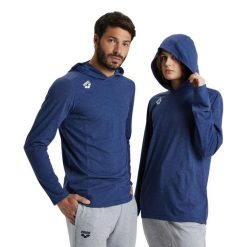 Bluza Arena Team Long Sleeve T-Shirt Panel z kapturem. Niebieskie bluzy nierozpinane męskie ARENA, s, bez wzorów, z bawełny, z kapturem. Za 149.99 zł.