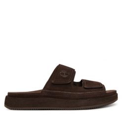 Klapki Timberland. Brązowe klapki i japonki męskie Timberland, bez wzorów. Za 399.99 zł.