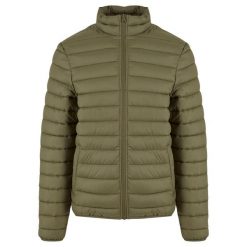 Lekka kurtka puchowa Urban Classics. Zielone kurtki męskie Urban Classics, na zimę, m, bez wzorów, z puchu, bez ramiączek, bez kaptura. Za 237.00 zł.