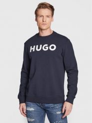 Hugo Bluza Dem 50477328 Granatowy Regular Fit. Niebieskie bluzy nierozpinane męskie Hugo, m, bez wzorów, z bawełny, bez ramiączek, bez kaptura. Za 259.99 zł.