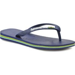 Japonki HAVAIANAS - Brasil Logo 41108500555 Navy Blue. Niebieskie klapki i japonki męskie marki Havaianas, z materiału. Za 99.00 zł.
