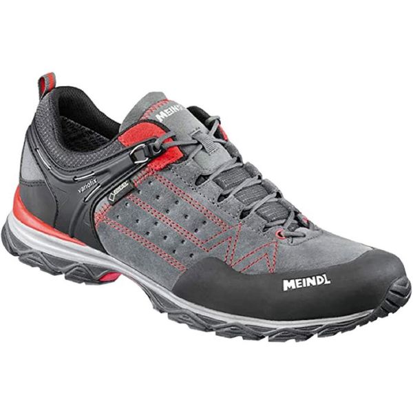 Buty turystyczne męskie Meindl Ontario Gore-Tex. Czerwone buty trekkingowe męskie Meindl, bez wzorów, z gore-texu, bez zapięcia, trekkingowe, gore-tex. Za 839.99 zł.