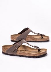 Birkenstock Gizeh BFBC Japonki. Brązowe klapki i japonki męskie Birkenstock, bez wzorów. Za 299.99 zł.
