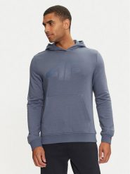 4F Bluza 4FWMM00TSWSM1464 Niebieski Regular Fit. Niebieskie bluzy nierozpinane męskie 4f, m, bez wzorów, z bawełny, bez ramiączek, bez kaptura. Za 79.99 zł.