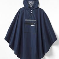 Poncho Ludowe Poncho Navy. Niebieskie kurtki treningowe męskie PEOPLE PONCHO, uniwersalny, bez wzorów, bez kaptura, rowerowe. Za 465.00 zł.