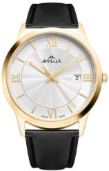 Zegarek męski Appella L12005.1263Q czarny. Czarne zegarki męskie Appella. Za 1,240.00 zł.