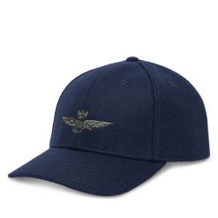 Czapka z daszkiem Aeronautica Militare. Niebieskie czapki męskie Aeronautica Militare, bez wzorów. Za 219.99 zł.