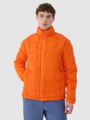 4F Kurtka puchowa trekkingowa z wypełnieniem Primaloft Silver męska - pomarańczowa 3XL. Brązowe kurtki męskie 4f, na lato, m, bez wzorów, z dzianiny, klasyczne, bez ramiączek, bez kaptura. W wyprzedaży za 199.99 zł.