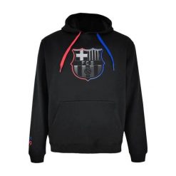 Bluza Z Kapturem dla dorosłych unisex Barça 2024-25. Czarne bluzy nierozpinane męskie FC Barcelona, l, bez wzorów, bez ramiączek, z kapturem. W wyprzedaży za 271.68 zł.
