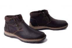RIEKER TEX 05362-25 brown, botki męskie. Brązowe sztyblety męskie Rieker, z wełny, bez obcasa, bez zapięcia. Za 391.51 zł.