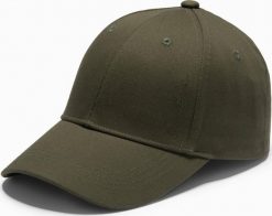 Czapka męska bejsbolówka z daszkiem i ozdobnym haftem khaki V2 OM-ACCS-0102. Brązowe czapki męskie Ombre, bez wzorów. Za 151.28 zł.
