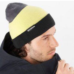 Czapka unisex zimowa Salomon Flatspin Reversible Deep Black. Czarne czapki męskie Salomon, na zimę, bez wzorów. Za 99.00 zł.