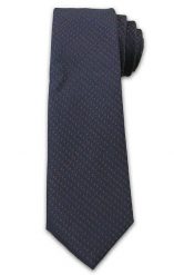 Męski Stylowy Krawat z Brązowym Rzucikiem - Chattier- 6,7cm - Granatowy. Niebieskie krawaty i muchy męskie Chattier, bez wzorów, z tkaniny, eleganckie. Za 49.00 zł.