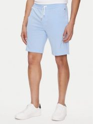 Tommy Hilfiger Szorty sportowe UM0UM03364 Błękitny Regular Fit. Niebieskie szorty sportowe męskie Tommy Hilfiger, bez wzorów, z bawełny, sportowe. Za 149.99 zł.