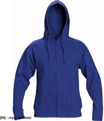 NAGAR - bluza z kapturem ściąganym sznurkiem 80% bawełna, 20% poliester - royal niebieski 3XL. Niebieskie bluzy z kapturem męskie CERVA, m, bez wzorów, z bawełny, z kapturem. Za 128.13 zł.