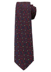 Modny Męski Krawat, Wzór PAISLEY - 6 cm - Angelo di Monti- Granatowo-Bordowy. Niebieskie krawaty i muchy męskie Angelo di Monti, bez wzorów. Za 45.00 zł.