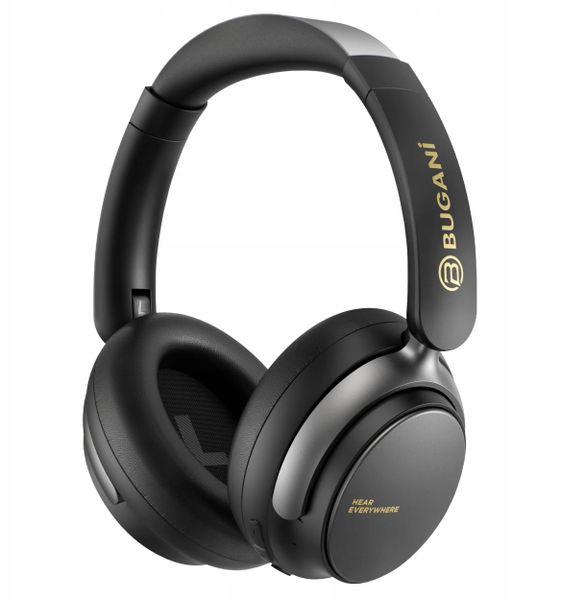 BUGANI Space BH01 - black - Bezprzewodowe słuchawki z ANC. Czarne słuchawki bluetooth Bugani. Za 252.53 zł.