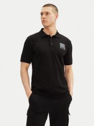 KARL LAGERFELD Polo 745402 552235 Czarny Regular Fit. Czarne koszulki polo męskie KARL LAGERFELD, m, bez wzorów, z bawełny, bez kołnierzyka, bez ramiączek. Za 259.99 zł.