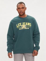 Lee Bluza Varsity 112349109 Zielony Regular Fit. Zielone bluzy nierozpinane męskie Lee, m, bez wzorów, z bawełny, bez ramiączek, bez kaptura. Za 209.99 zł.