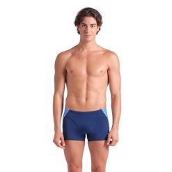 Bokserki kąpielowe męskie arena Monogram Swim Short. Niebieskie kąpielówki męskie ARENA, m, bez wzorów. Za 149.99 zł.