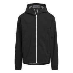 Kurtka Provisional. Czarne kurtki męskie ADIDAS, bez wzorów, z materiału, sportowe, bez ramiączek, z kapturem. Za 379.00 zł.