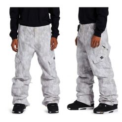 Spodnie snowboardowe męskie DC Shoes Shadow 15K kombinezon. Białe spodnie narciarskie i snowboardowe męskie DC Shoes, bez wzorów, z poliesteru, narciarskie. Za 498.00 zł.